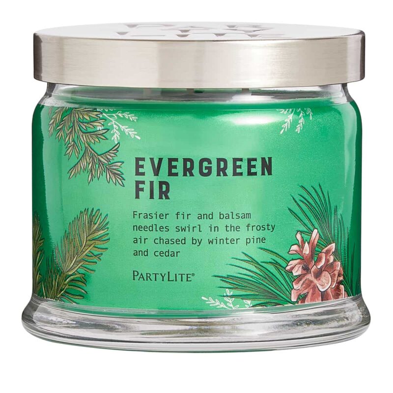 3-Docht-Duftwachsglas Evergreen Fir