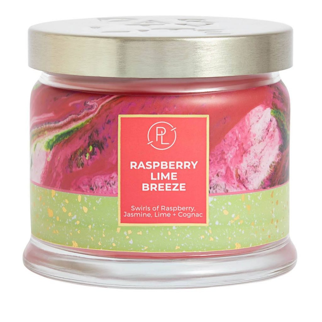 3-Docht-Duftwachsglas Raspberry Lime Breze